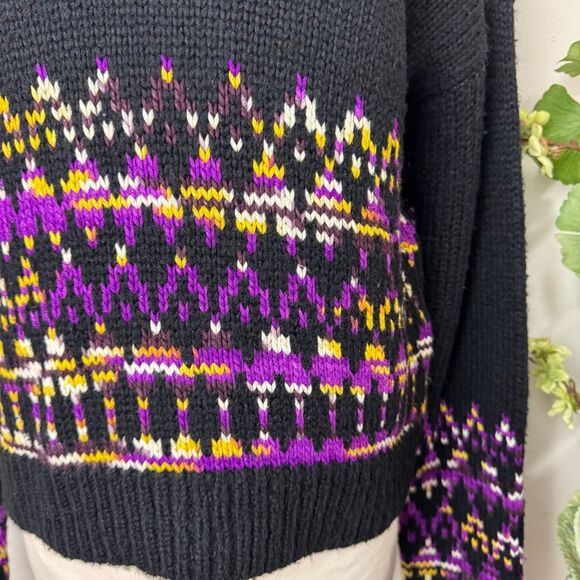 Scotch & Soda Maison Scotch Metallic Fair Isle Wool-Blend Sweater | medium | cro - Picture 2 of 12